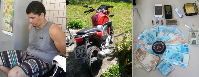Acusado de tráfico tenta subornar policiais ao ser preso com drogas em Cabrália.