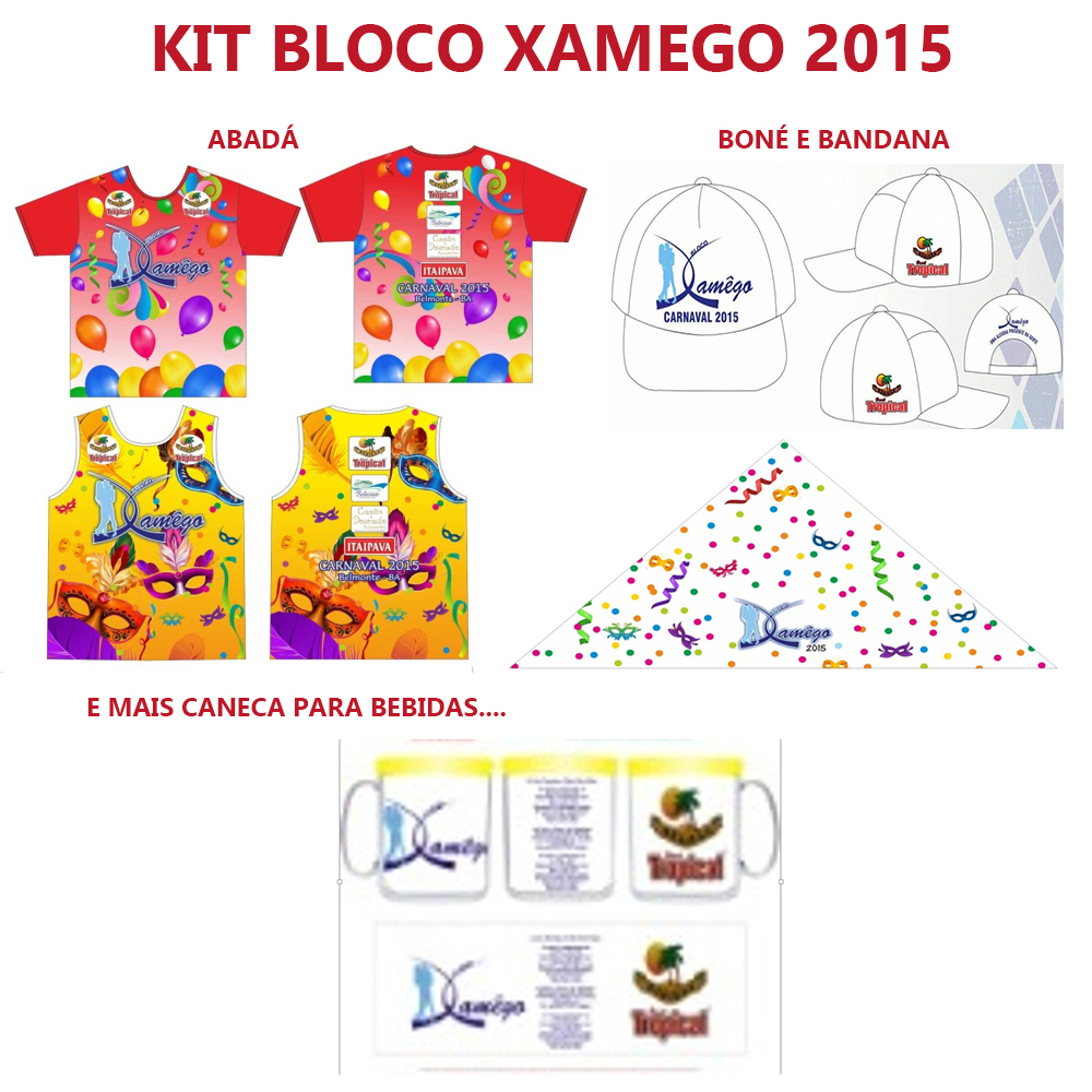Bloco Xamêgo apresenta seu kit carnaval de Belmonte 2015.