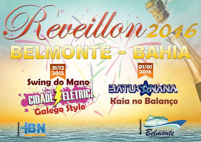 Prefeitura de Belmonte publica programação oficial do réveillon 2016.