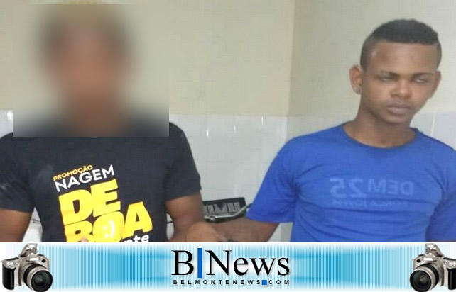 Policia Militar prende dois acusados de cometer assaltos na cidade com réplica de arma de fogo.