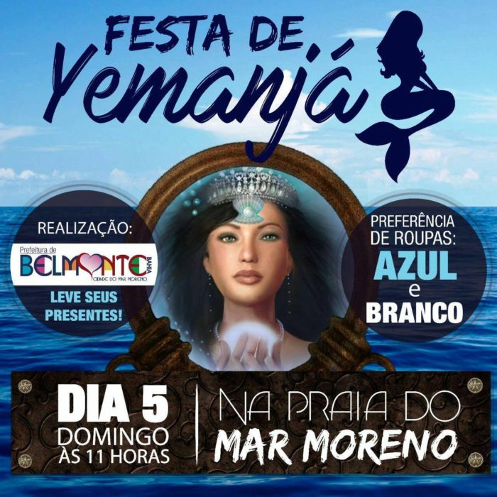 Praia do Mar Moreno será palco de grande festa em homenagem a Iemanjá.