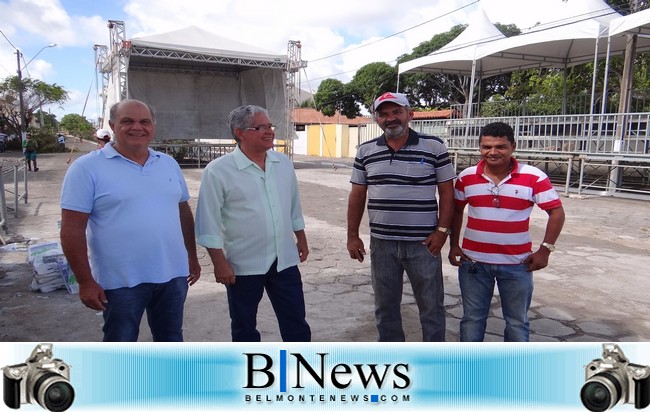 Prefeitura de Belmonte termina de montar as estruturas do Primeiro Festival de Boi Duro da cidade.