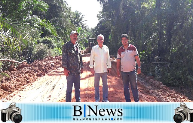 Prefeito Janival Borges inspeciona obras de recuperação da Estrada da Beira do Rio.
