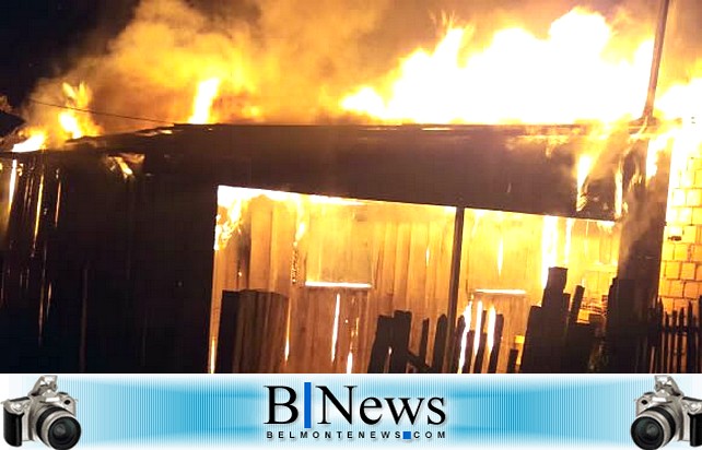 Incêndio consome uma residência e assusta a população de Barrolândia.