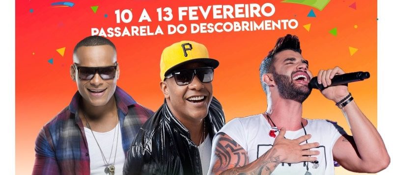 Gustavo Lima, Psirico E Parangolé: Confira As Atrações Do Carnaval De Porto Seguro 2018.