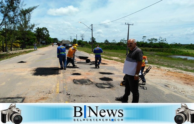 Governo do estado cumpre promessa feita ao Deputado Jânio Natal e inicia operação tapa-buracos na BA-001.