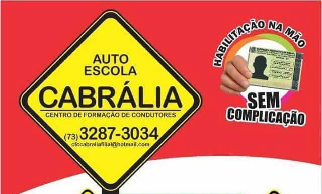 Auto Escola Cabrália informa que está abrindo nova turma em Belmonte nesse mês de Março.