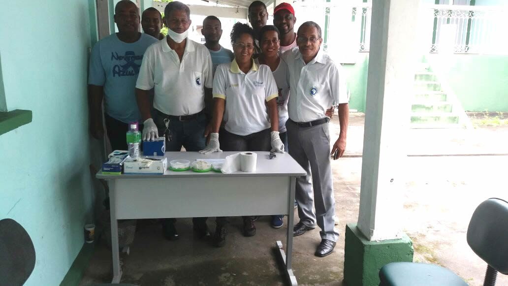 Agentes recebem treinamento do Programa de Controle da Esquistosomose em Belmonte.