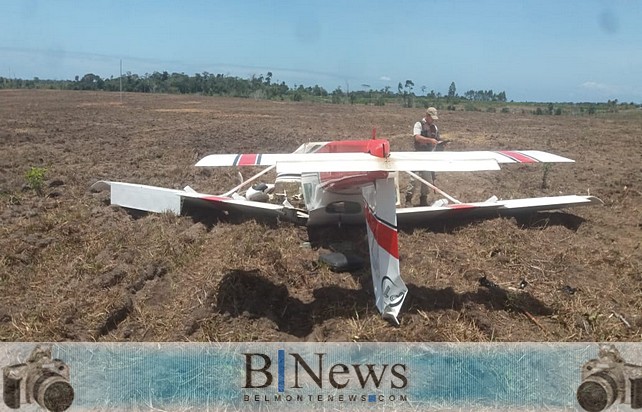 Avião apresenta pane e cai próximo ao povoado dos Brejinhos, em Belmonte.