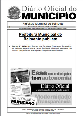 Prefeitura de Belmonte exonera 67 servidores municipais temporários 6