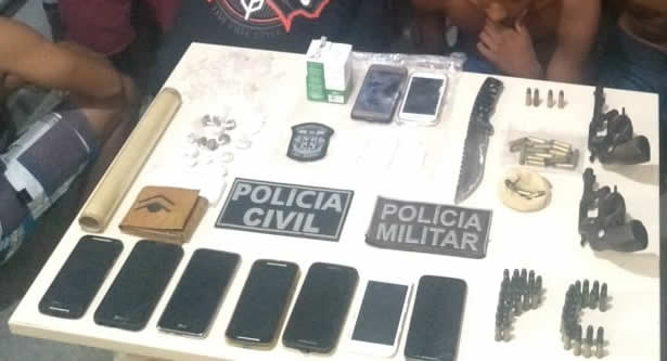 Operação conjunta das Polícias Militar e Civil prende e conduz 23 pessoas acusadas de cometer ações criminosas em Belmonte.