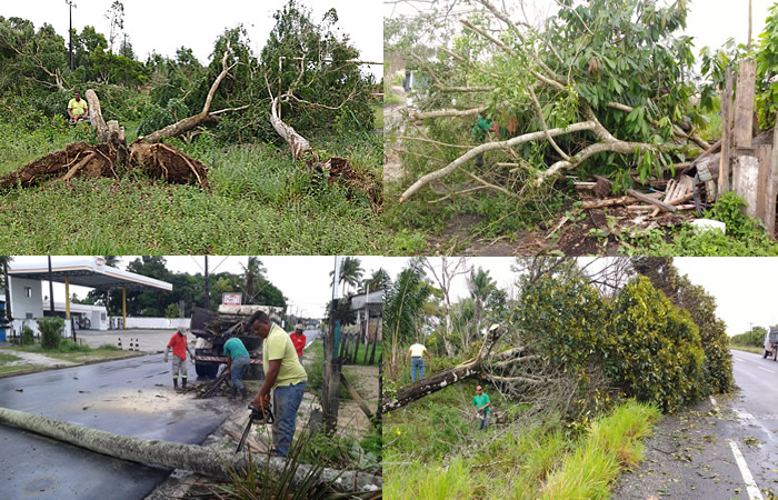 Prefeitura de Belmonte realiza grande operação para sanar estragos causados pela chuva.