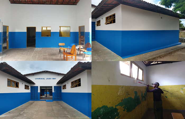 Prefeitura de Belmonte finaliza recuperação de escola em Santa Maria Eterna.