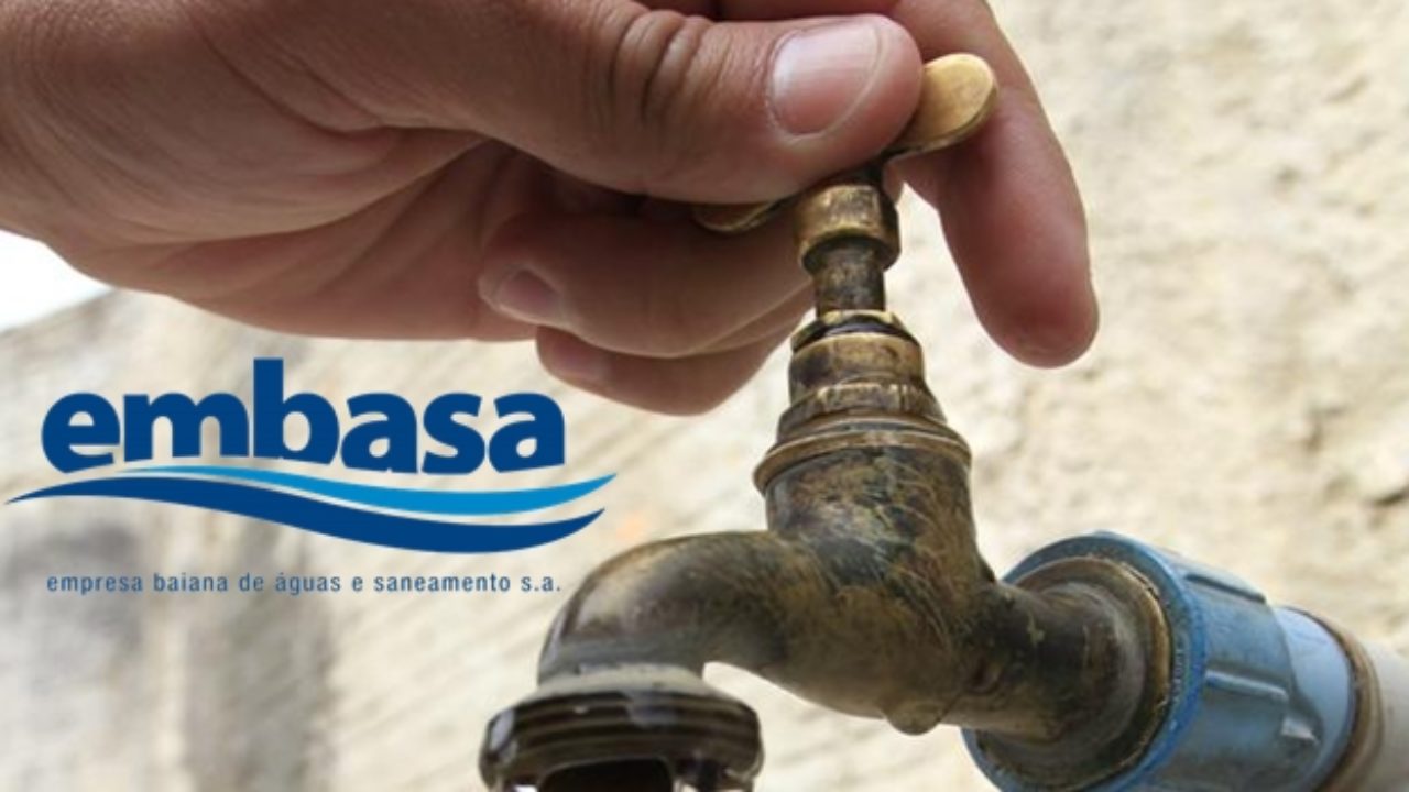 EMBASA informa interrupção do abastecimento de água em Belmonte.