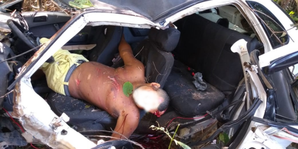 Acidente deixa um morto e dois feridos em Guaiú distrito de Santa Cruz Cabrália