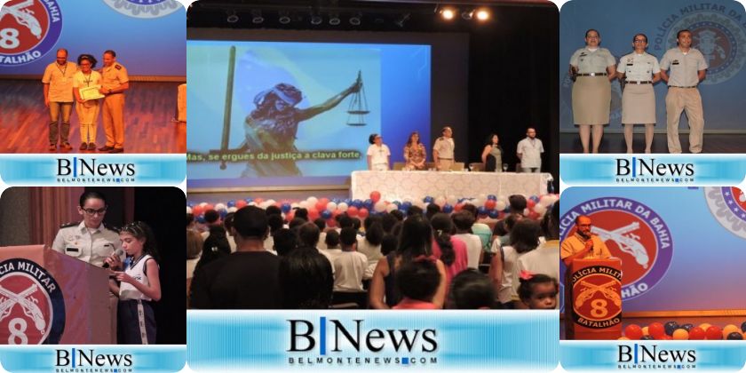 8º BPM realiza formatura de 50 alunos da Escola SESC-Porto Seguro participantes do PROERD.