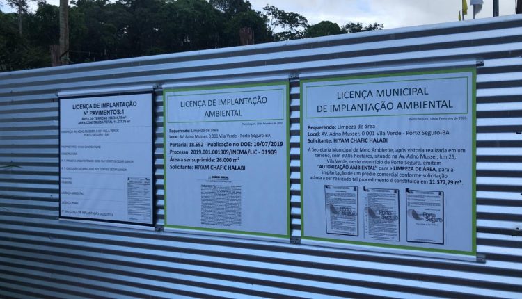 Justiça embarga obras do Atacadão Carrefour em Porto Seguro.