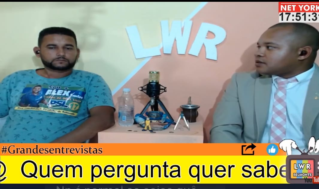 Candidato a prefeito Alex Santos concede entrevista e fala dos seus planos para Belmonte.