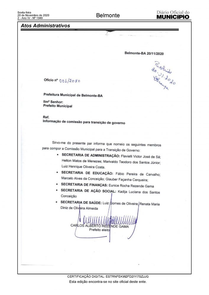 Belmonte: Prefeito eleito Bebeto Gama nomeia a sua equipe de transição. 6