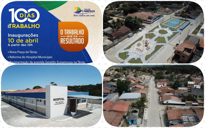 Prefeitura de Santa Cruz Cabrália comemora 100 dias da nova gestão do Prefeito Agnelo Santos com obras para a comunidade.