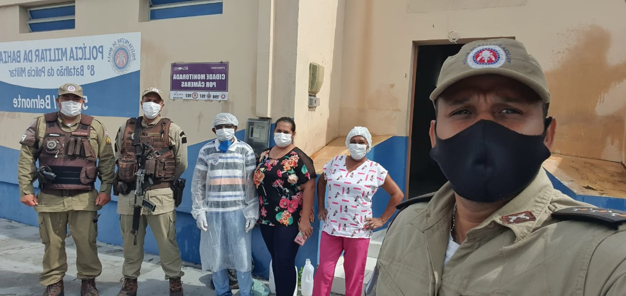 Sede da PM em Belmonte é desinfectada após dois casos de COVID-19 serem detectados entre os militares.