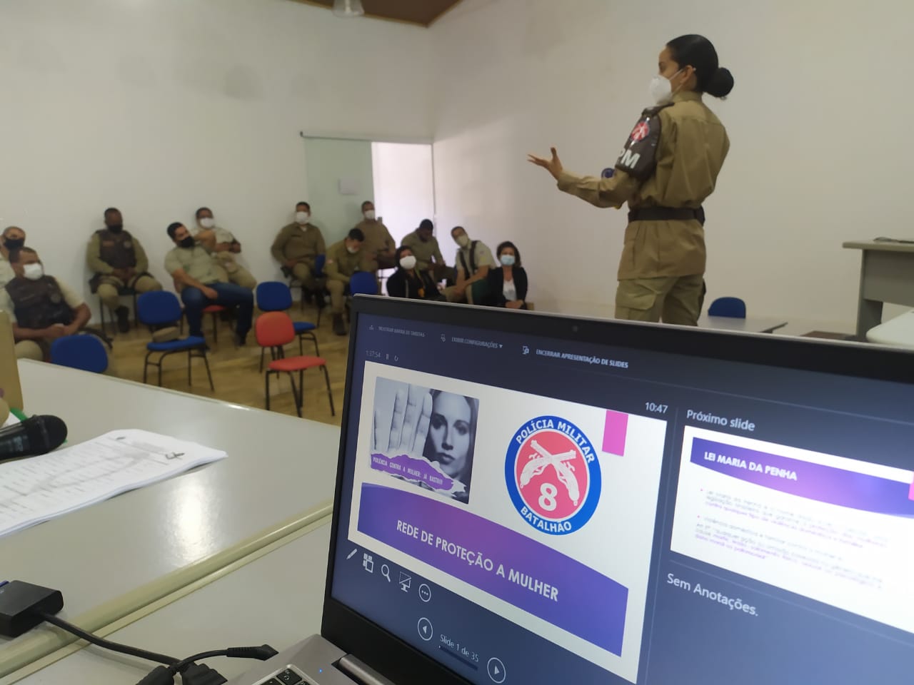 8° BPM realiza capacitação de Policiais visando expansão da Rede de Proteção às Mulheres em Santa Cruz Cabrália.